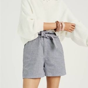 Amadi Anthropologie Ryan Gingham Paperbag shorts M